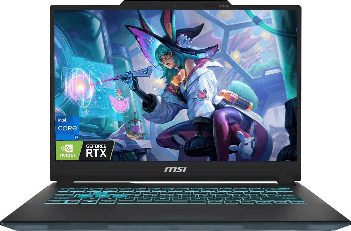 MSI Cyborg 14 Gaming Laptop, 14" 144Hz FHD IPS Display, 10-Core Intel Core i7-13620H, NVIDIA GeForce RTX 4060, 64GB DDR5 RAM, 2TB PCIe SSD, Backlit Keyboard, HDMI, USB-C, Win 11 P, w/BWE Accessories