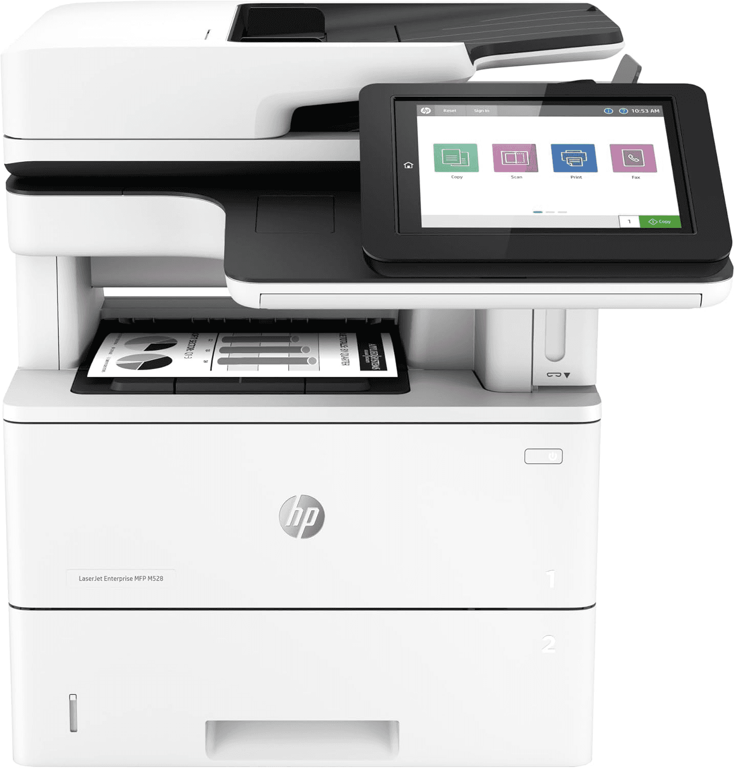 HP LaserJet Enterprise MFP M528f Monochrome All-in-One Printer with Built-in Ethernet & 2-Sided Printing (1PV65A)