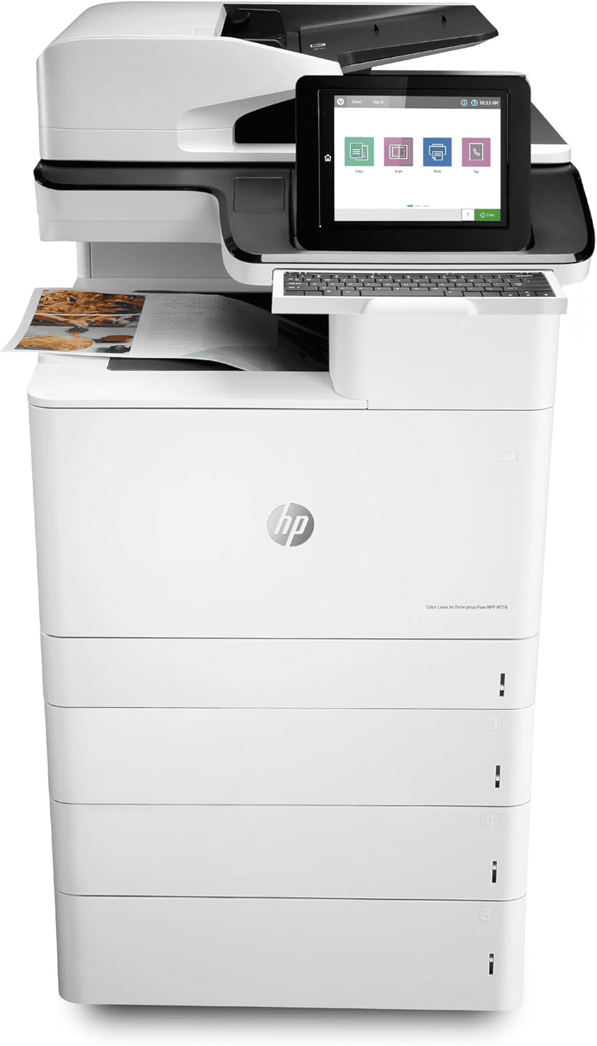HP Color Laserjet Enterprise Flow Multifunction M776z All-in-One Wireless Duplex Printer with JetIntelligence (3WT91A), White