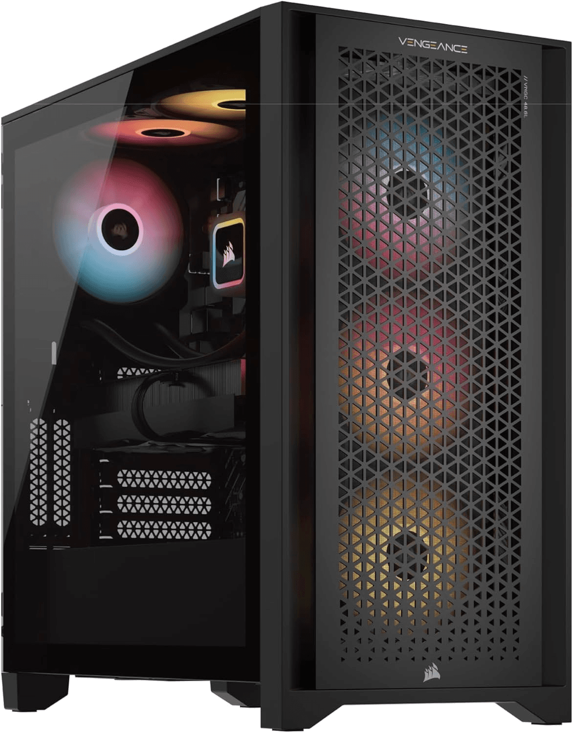 Corsair Vengeance a7400 Series Gaming PC – Liquid Cooled AMD Ryzen 5 9600X CPU – NVIDIA GeForce RTX 4060 GPU – 32GB Vengeance RGB DDR5 Memory – 1TB M.2 SSD – Black