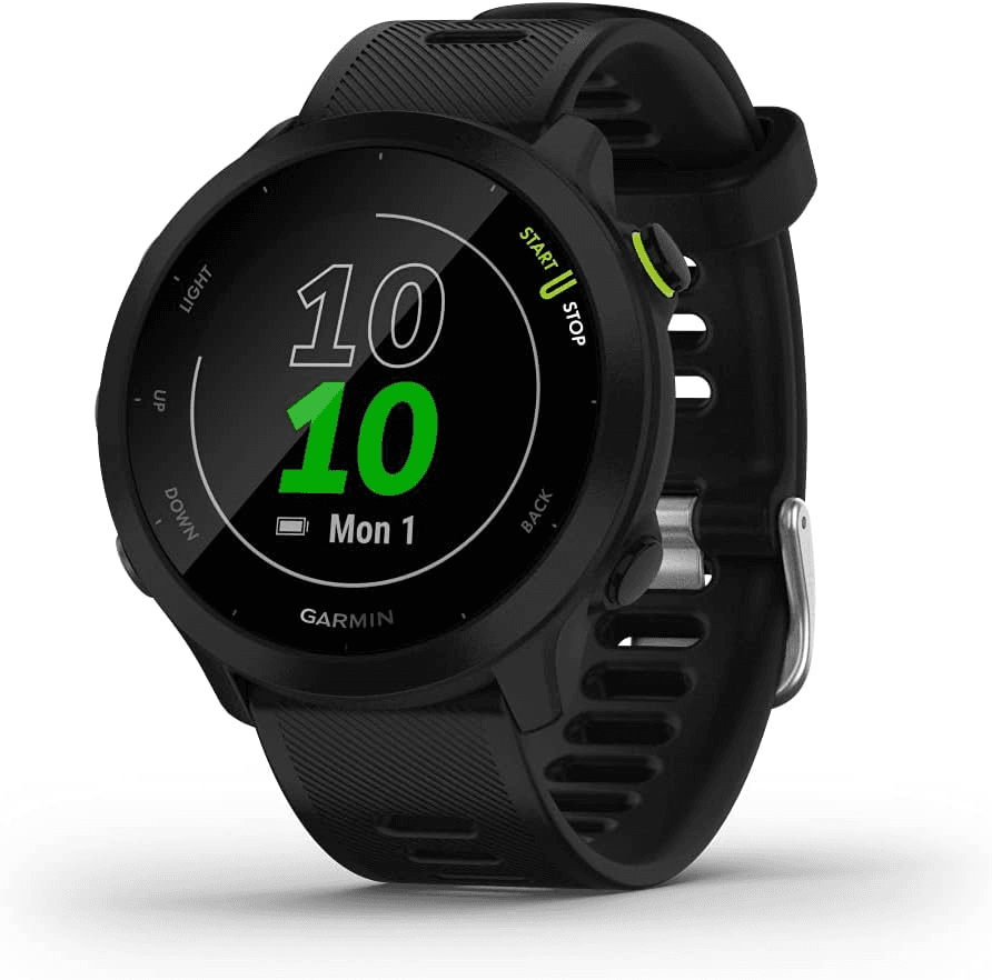 Garmin Forerunner 55, GPS Running Watch with Daily Suggested Workouts, Up to 2 Weeks of Battery Life, Black