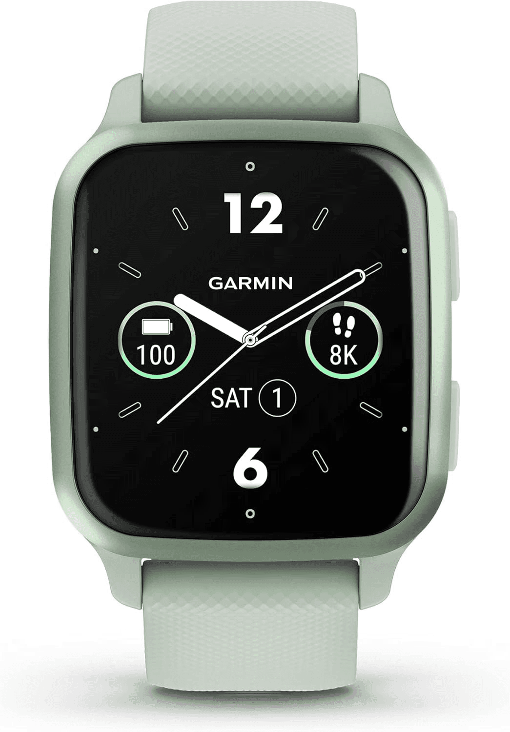 Garmin Venu Sq 2 GPS Smartwatch, All-Day Health Monitoring, Long-Lasting Battery Life, AMOLED Display, Cool Mint