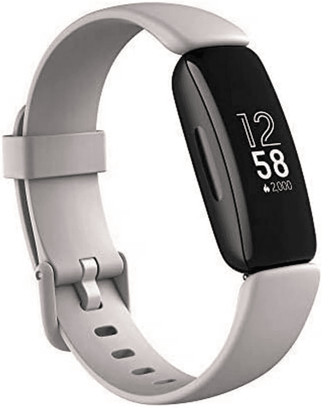 Fitbit Inspire 2 Health & Fitness Tracker with a Free 1-Year Premium Trial, 24/7 Heart Rate, Lunar White, One Size